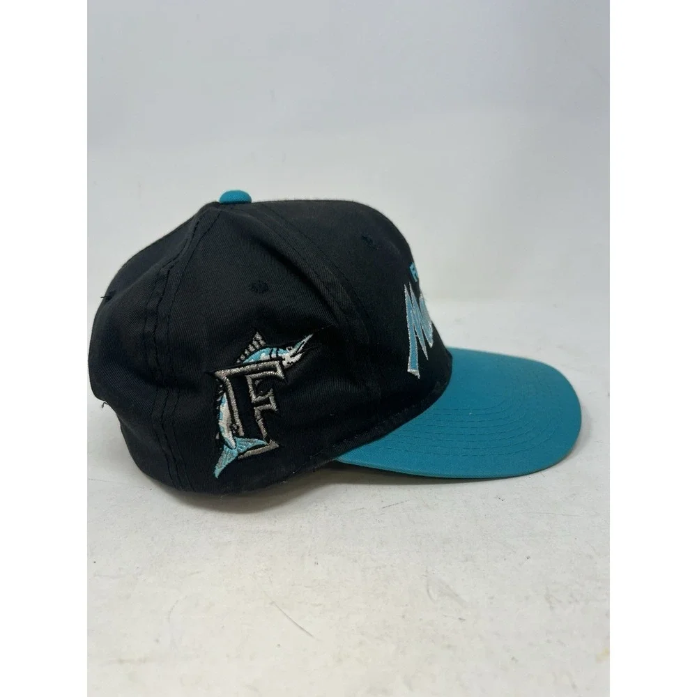 Vintage Sports‎ Specialties Florida Marlins Snapback Hat OSFA Two Tone Script